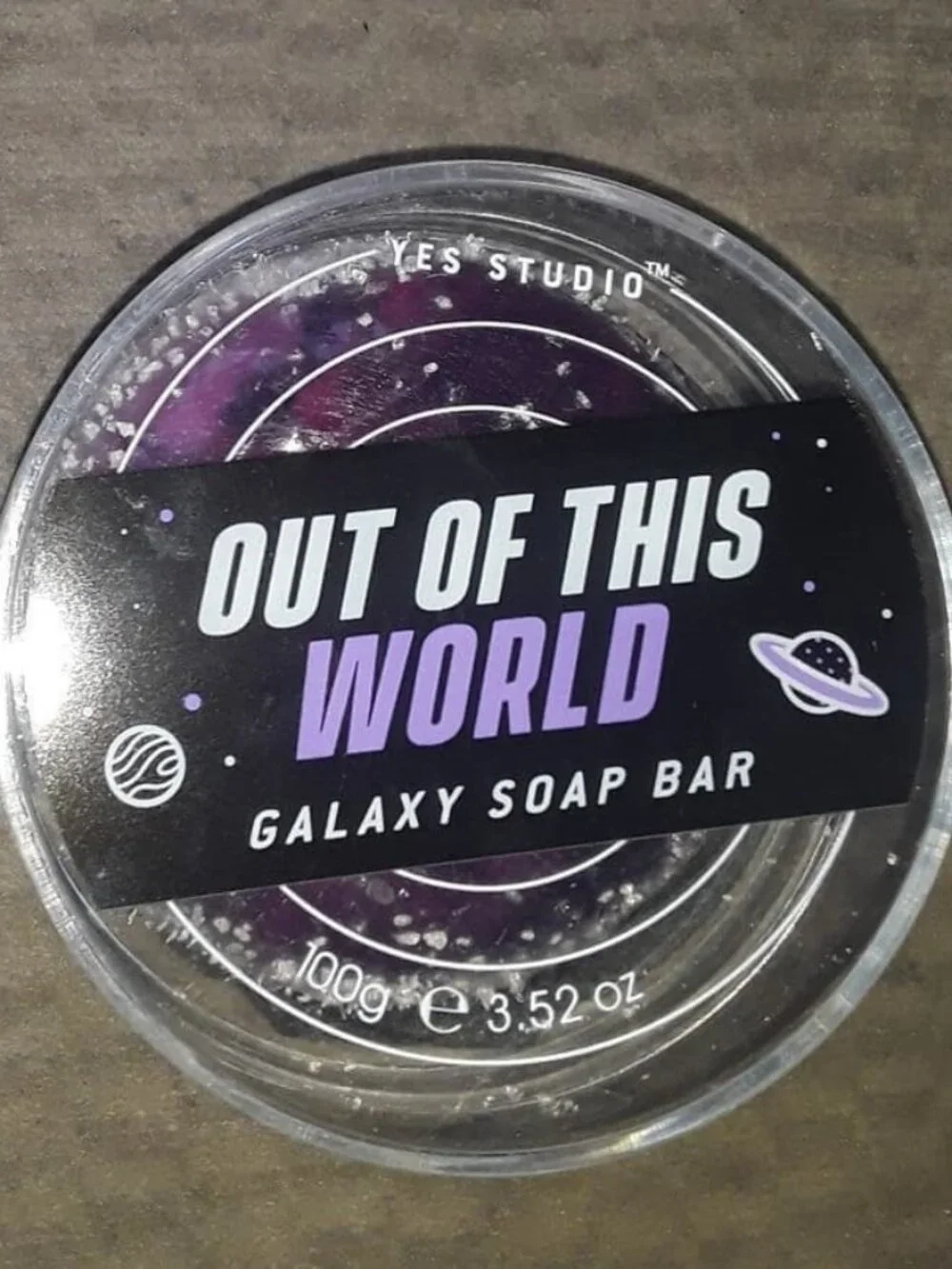 YES STUDIO OUT OF THIS WORLD GALAXY VEGAN SOAP BAR + TRAVEL DISH. Push Pop, Pen